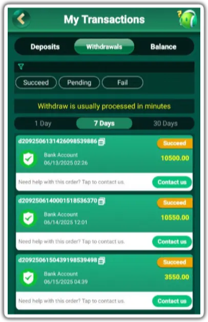 IND RUMMY WITHDRAWAL PROOF SCREENSHOT