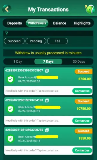 HI RUMMY WITHDRAWAL PROOF SCREENSHOT