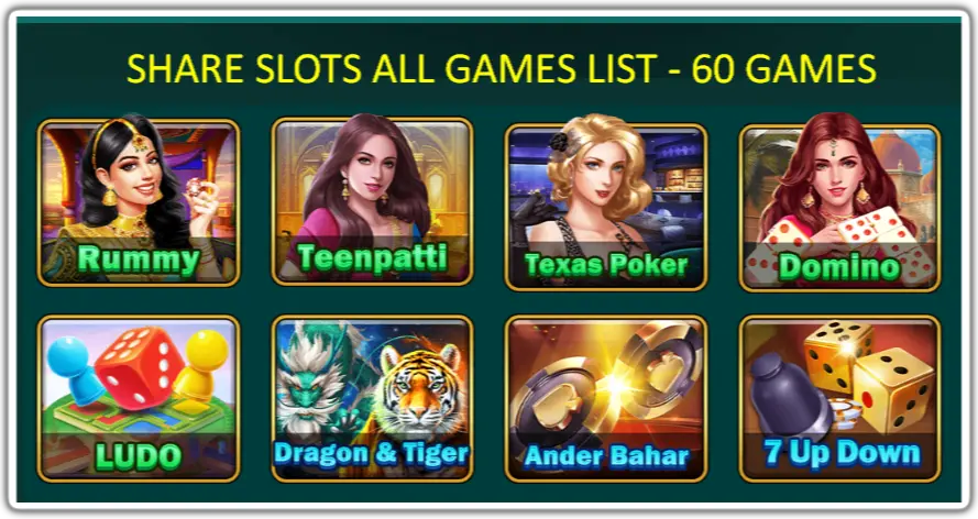 ALL SHARE SLOTS GAMES LIST